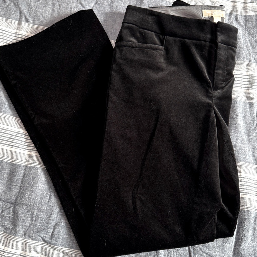 Banana Republic Black Velvet Trousers